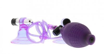 Вакуумные стимуляторы на соски с вибрацией Hi-Beam Seven Creations (фиолетовый) 