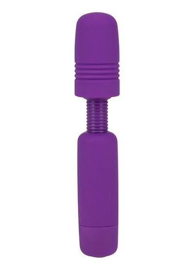 Фиолетовый мини-вибратор POWER TIP JR MASSAGE WAND Seven Creations 