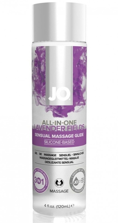 Массажный гель ALL-IN-ONE Massage Oil Lavender с ароматом лаванды - 120 мл. System JO 