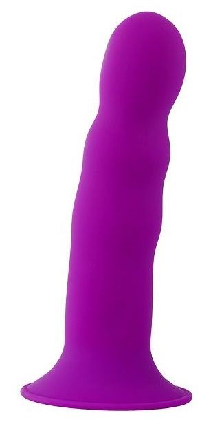 Фиолетовый фаллоимитатор-реалистик PREMIUM RIBBED DILDO - 18 см. Dream Toys 