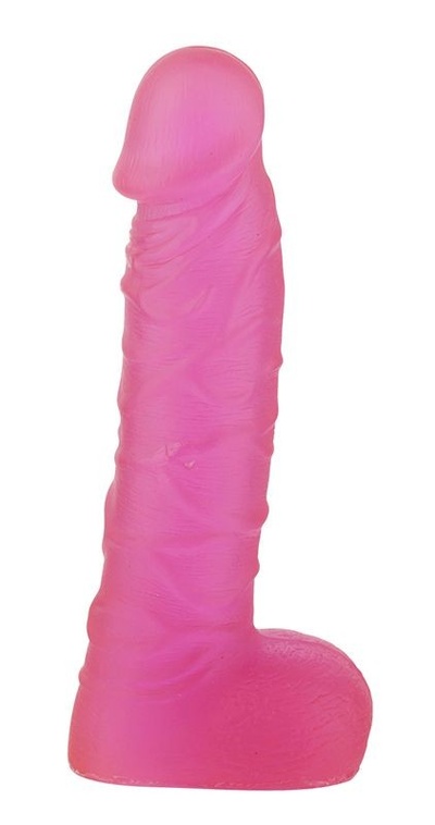 Розовый фаллоимитатор XSKIN 7 PVC DONG TRANSPARENT PINK - 18 см. Dream Toys 