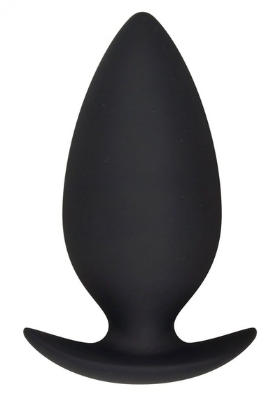Большая черная силиконовая анальная пробка - 10,5 см. Toy Joy (черный) 