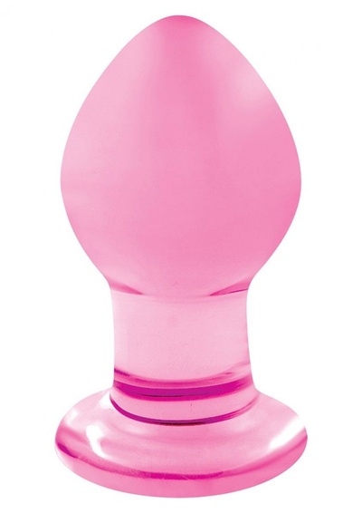 Малая розовая стеклянная анальная пробка Crystal Small - 6,2 см. NS Novelties (розовый) 