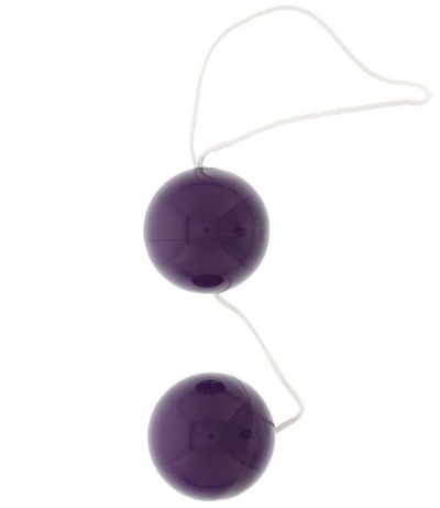 Фиолетовые вагинальные шарики VIBRATONE DUO BALLS PURPLE BLISTERCARD Seven Creations (фиолетовый) 