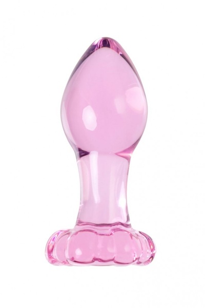 Розовая анальная втулка из стекла - 8,3 см. Sexus (розовый) 