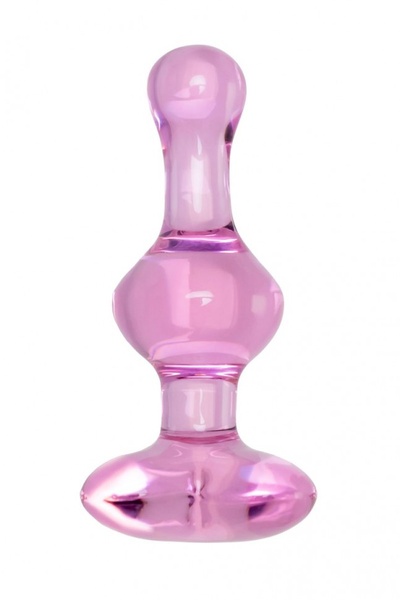 Розовая фигурная анальная втулка - 9,8 см. Sexus (розовый) 