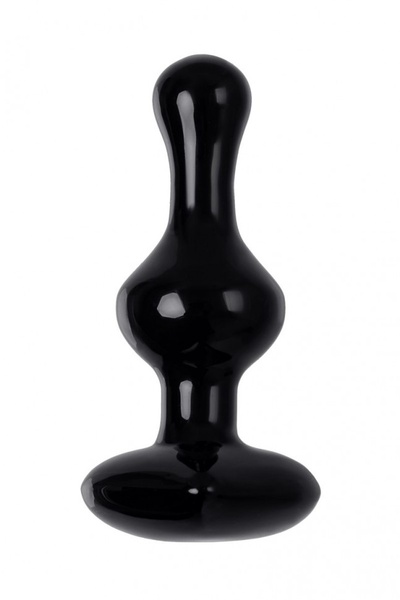 Черная фигурная анальная втулка - 9,8 см. Sexus (черный) 