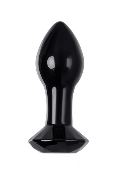 Черная стеклянная анальная втулка - 8,5 см. Sexus (черный) 