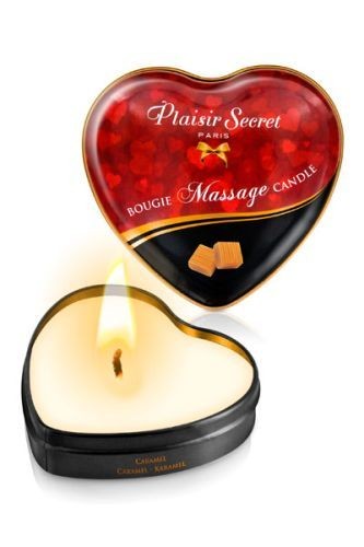 Массажная свеча с ароматом карамели Bougie Massage Candle - 35 мл. Plaisir Secret 