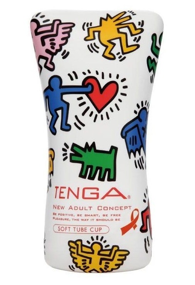 Мастурбатор-туба Keith Haring Soft Tube CUP Tenga (разноцветный) 