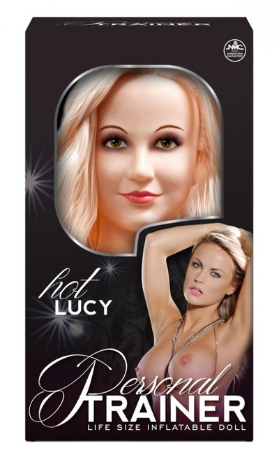 Надувная кукла с вибрацией и 2 любовными отверстиями Hot Lucy Lifesize Love Doll NMC (телесный) 