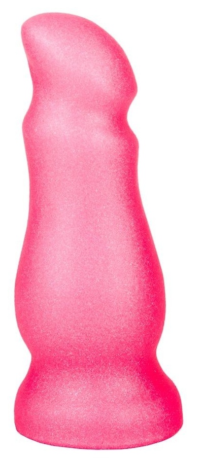 Розовая анальная пробочка с приплюснутым кончиком - 13 см. LOVETOY (А-Полимер) (розовый) 