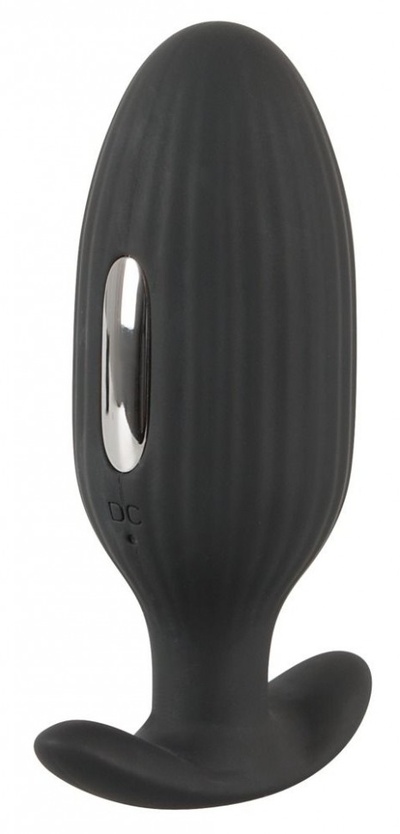 Черная анальная втулка с вибрацией и электростимуляцией Vibrating E-Stim Butt Plug - 9,2 см. Orion (черный) 