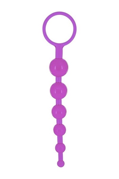Фиолетовая анальная цепочка DRAGONZ TALE ANAL - 20 см. Seven Creations (фиолетовый) 