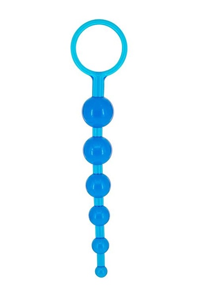 Синяя анальная цепочка DRAGONZ TALE ANAL - 20 см. Seven Creations (синий) 