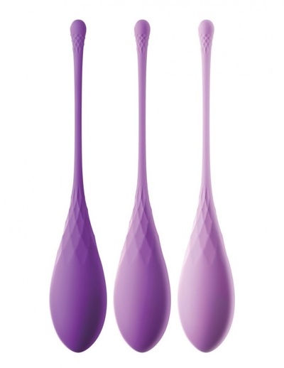 Набор из 3 фиолетовых шариков Кегеля Train-Her Set PipeDream (фиолетовый) 