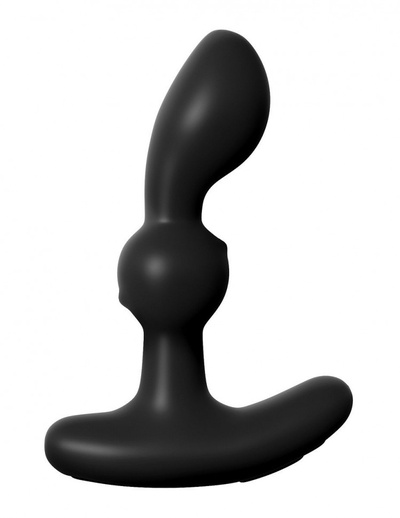 Чёрный вибромассажер простаты P-Motion Massager - 15,2 см. PipeDream (черный) 