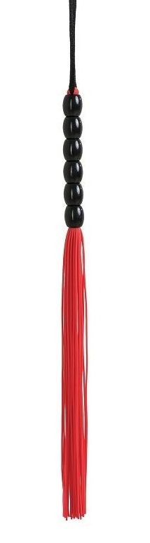 Красно-черная силиконовая мини-плеть - 22 см. Джага Джага (красный с черным) 