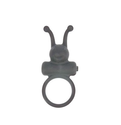 Чёрное эрекционное кольцо в форме букашки с вибрацией Bior toys (черный) 