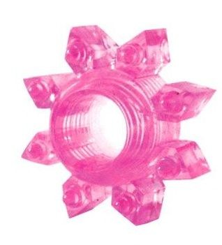 Розовое эрекционное кольцо Cockring star Bior toys (розовый) 