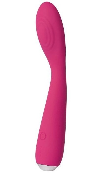 Ярко-розовый G-стимулятор IRIS Clitoral & G-spot Vibrator - 18 см. Svakom 