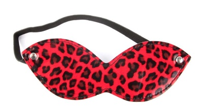 Красная маска на резиночке с леопардовыми пятнышками Bior toys (красный) 