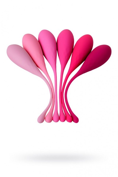 Набор из 6 розовых вагинальных шариков Eromantica K-ROSE (розовый) 