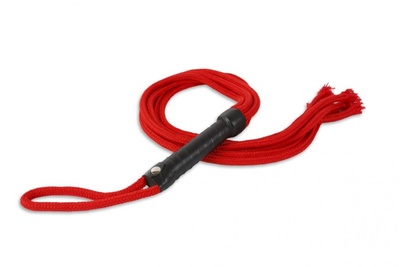 Красная верёвочная плеть-шестихвостка - 80 см. Пикантные штучки (красный) 