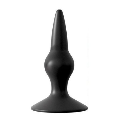 Чёрная анальная пробка с утолщающим шариком - 9 см. Bior toys (черный) 
