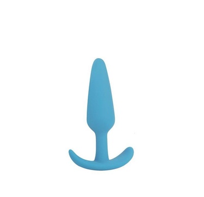 Голубая анальная втулка - 9,5 см. Bior toys (голубой) 