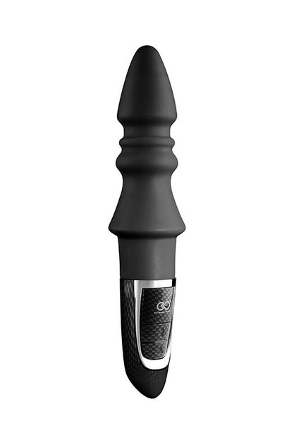 Черный конический анальный вибромассажер-ёлочка JOYFUL PLUG VIBRATOR 5.5INCH - 14 см. NMC 
