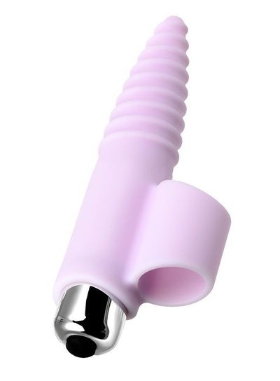 Нежно-розовая вибронасадка на палец для анальной стимуляции JOS NOVA - 9 см. (нежно-розовый) 