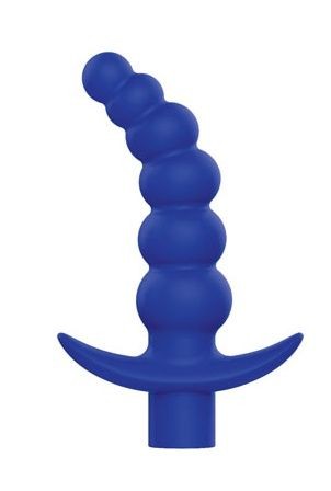 Синяя вибрирующая анальная елочка Sweet Toys - 10,8 см. Bior toys (синий) 