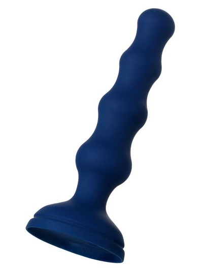 Синяя анальная вибровтулка OPlay Wave с пультом ДУ - 15,5 см. TOYFA (синий) 