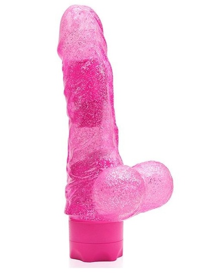 Розовый водонепроницаемый вибратор JELLY JOY ELASTIC ENIGMA MULTISPEED VIBE - 15 см. Dream Toys 