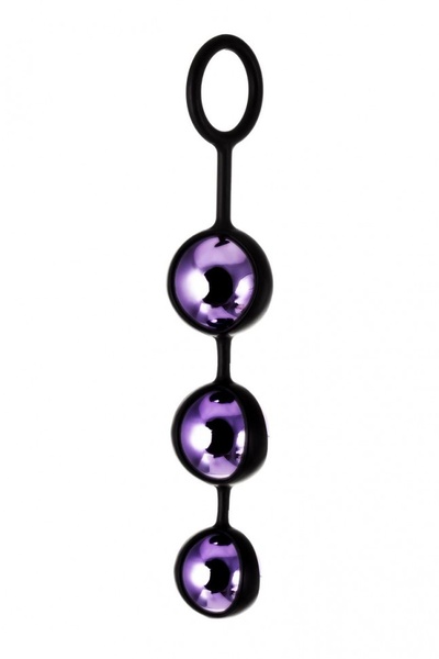 Фиолетово-черные тройные вагинальные шарики TOYFA A-toys (фиолетовый с черным) 