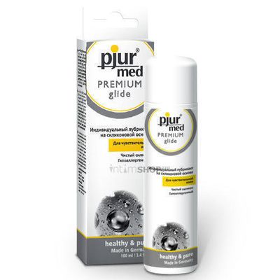 Гипоаллергенный лубрикант Pjur Med Premium на силиконовой основе, 100 мл флакон (Бесцветный) 