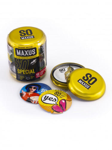 Презервативы точечно-ребристые MAXUS Special №15 (Бесцветный) 