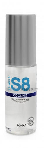 Охлаждающий лубрикант Stimul8 Cooling на водной основе, 50 мл (Бесцветный) 