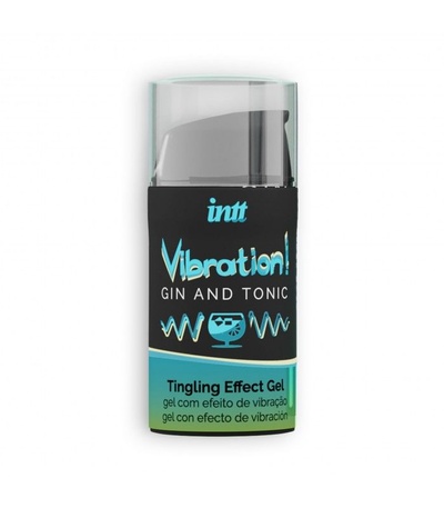 Intt Vibration - жидкий вибатор Джин тоник,15 мл. (Зеленый) 
