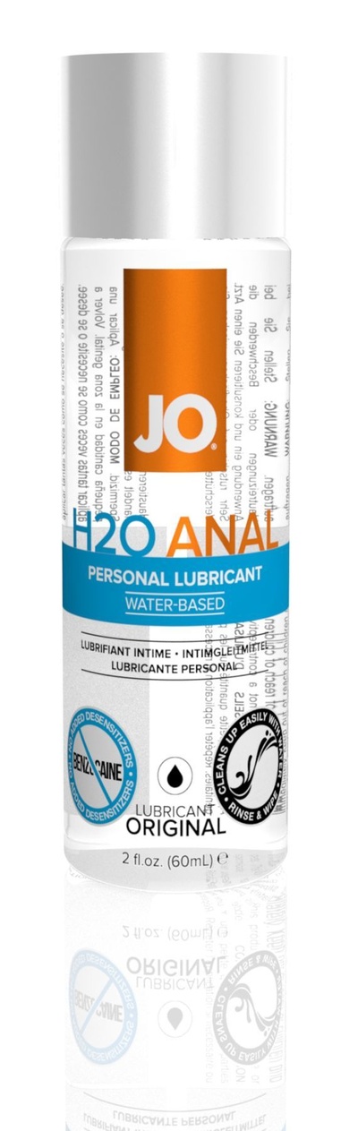 JO Anal H20 Waterbased - анальная смазка на водной основе, 60 мл System JO (Прозрачный) 