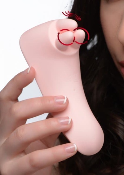 Inmi Vibrassage Fondle Vibrating Clit Massager - клиторальный вибратор 12.7х5.8 см (Розовый) 