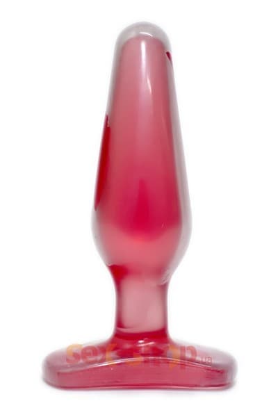 Анальная пробка Crystal Jellies Small Butt Plug, малая, 11х2 см Doc Johnson (Розовый) 
