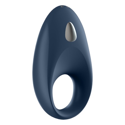 Satisfyer Mighty One эрекционное смарт кольцо с вибрацией, 9х2.8 см (Синий) 