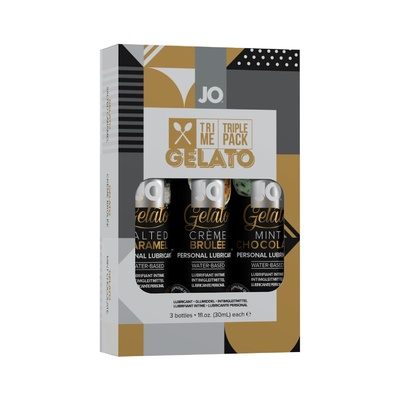 System JO Tri-Me Triple Pack Gelato подарочный набор оральных смазок, 3 х 30 мл (Прозрачный) 