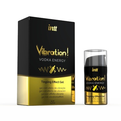 Intt Vibration Vodka - жидкий вибратор со вкусом водки, 15 мл (Золотой) 