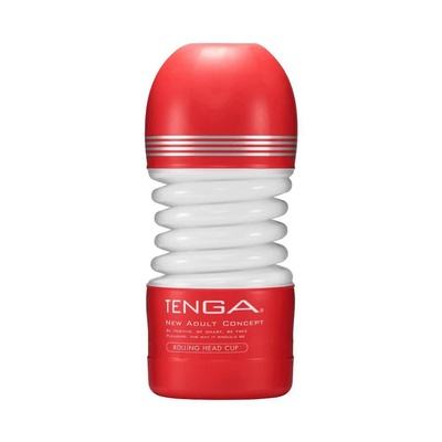 Tenga Rolling Head Cup New - мастурбатор с интенсивной стимуляцией головки, 15,5х6,9 см (Белый) 