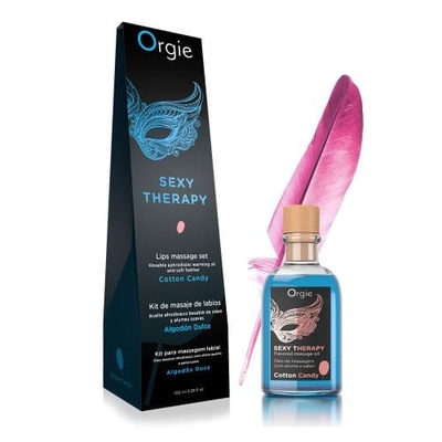 Orgie Lips Massage Kit Cotton Candy - массажное масло сахарная вата, 100 мл (Прозрачный) 
