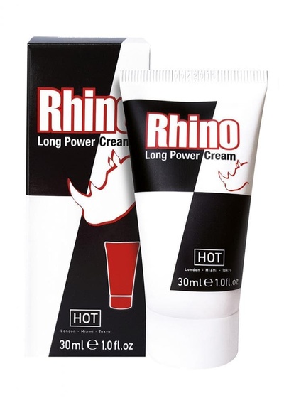 Пролонгирующий крем Rhino, 30 мл HOT (Белый) 