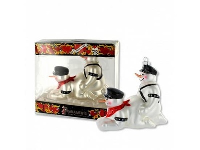 Новогодняя игрушка Страпон снеговики Df Novelty Company (Белый) 